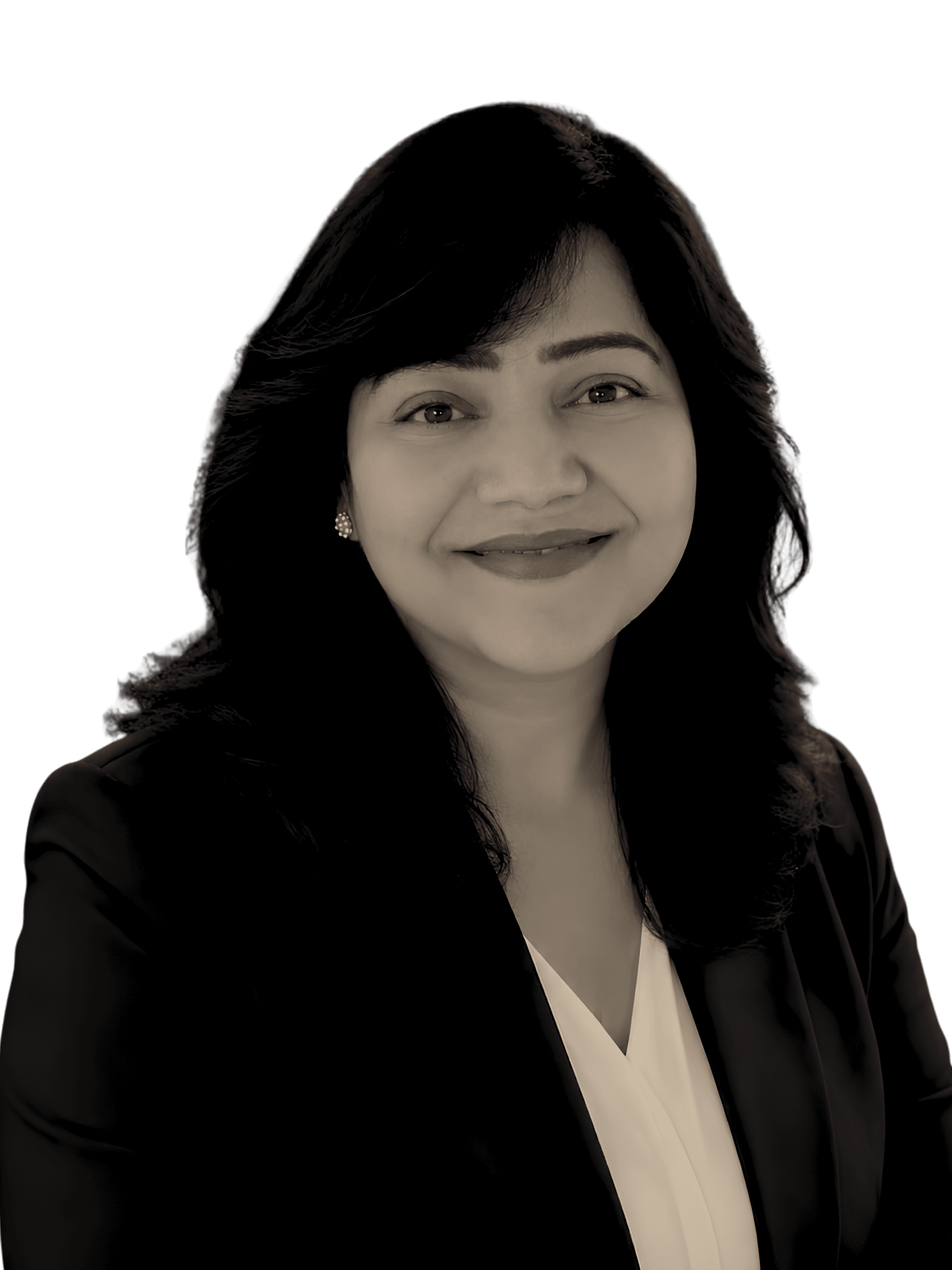 Dr Naila Inammdar, photographed in low light
